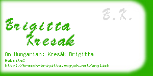brigitta kresak business card