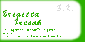 brigitta kresak business card